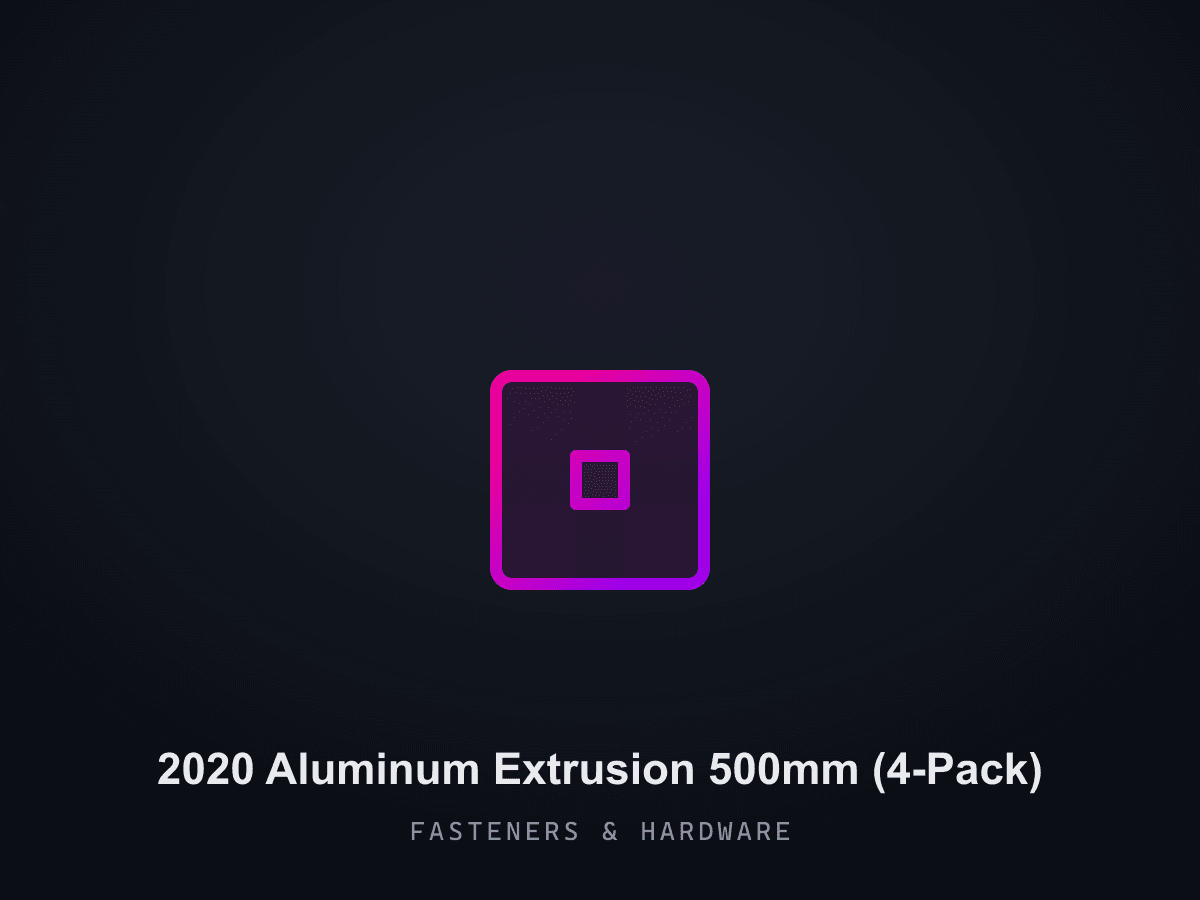 2020 Aluminum Extrusion 500mm (4-Pack)