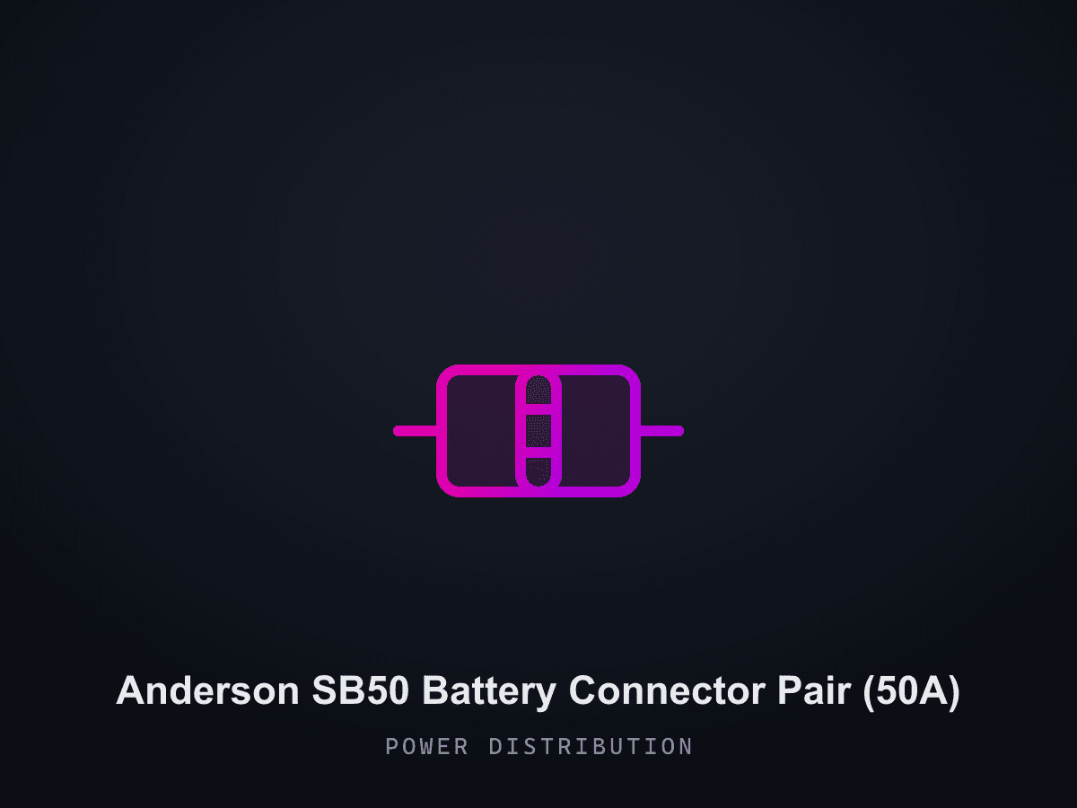 Anderson SB50 Battery Connector Pair (50A)