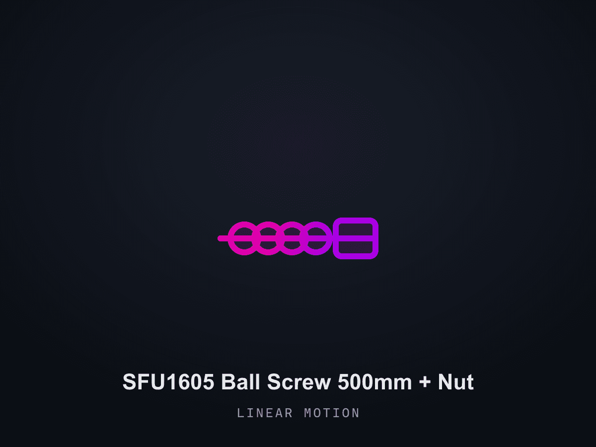 SFU1605 Ball Screw 500mm + Nut
