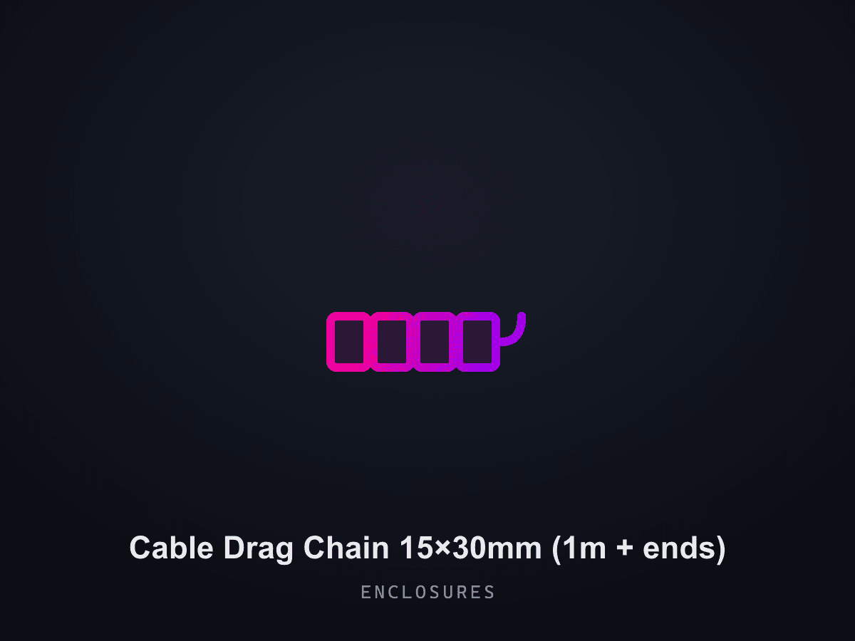 Cable Drag Chain 15×30mm (1m + ends)