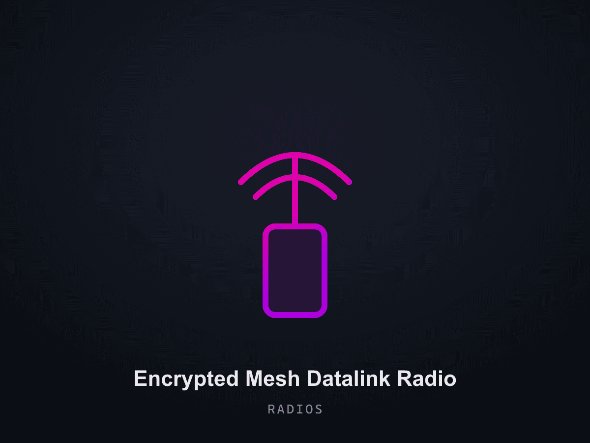 Encrypted Mesh Datalink Radio