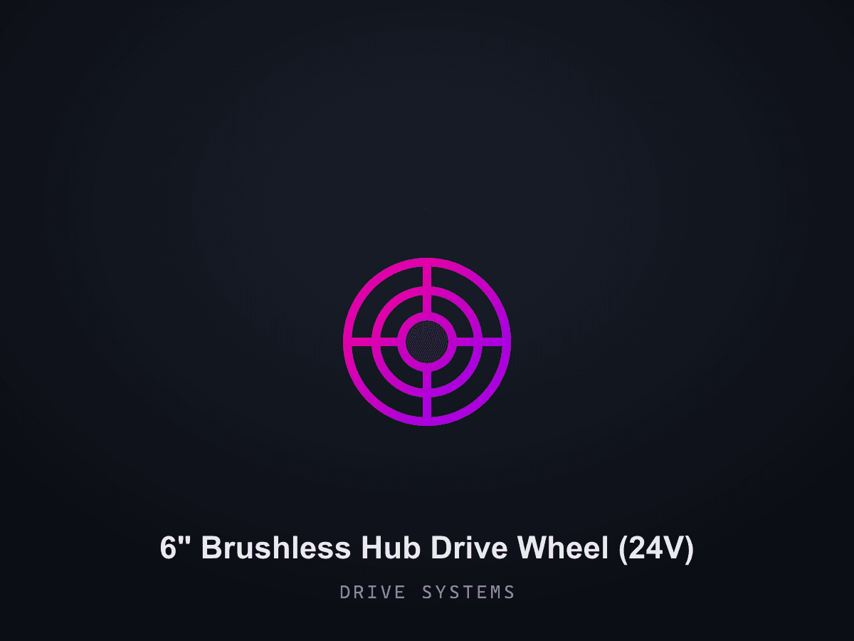 6" Brushless Hub Drive Wheel (24V)