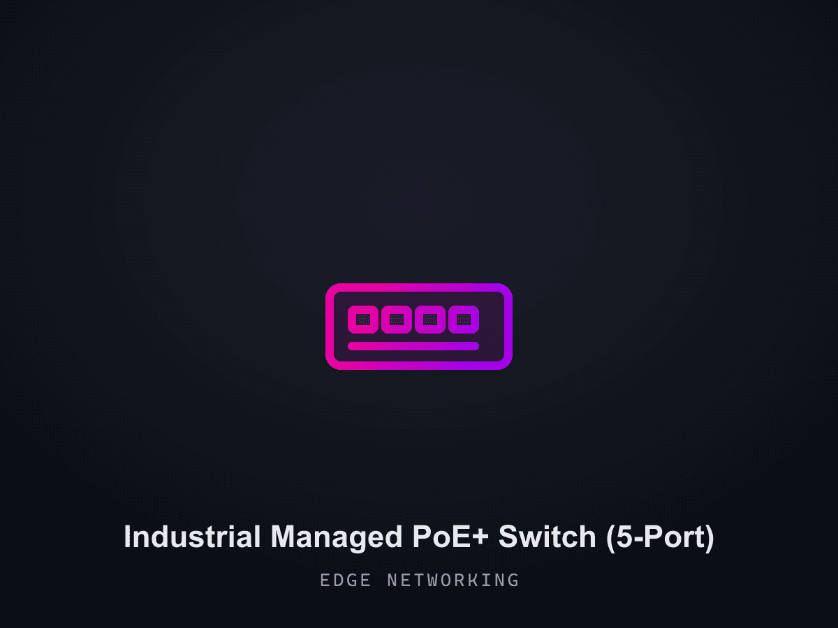Industrial Managed PoE+ Switch (5-Port)
