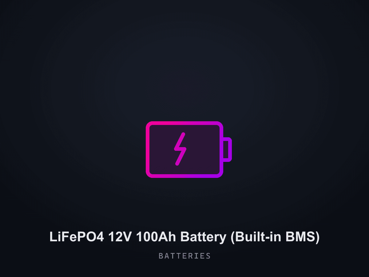 LiFePO4 12V 100Ah Battery (Built-in BMS)