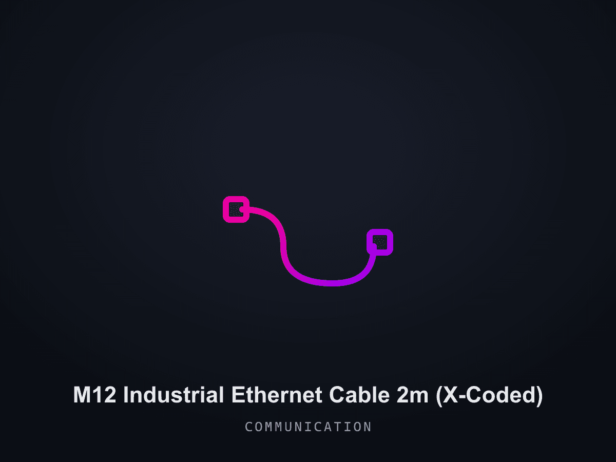 M12 Industrial Ethernet Cable 2m (X-Coded)