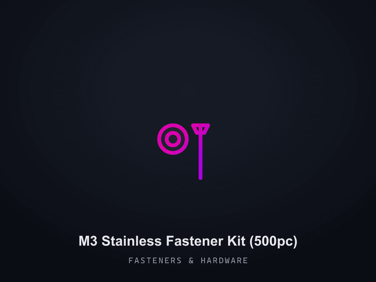 M3 Stainless Fastener Kit (500pc)