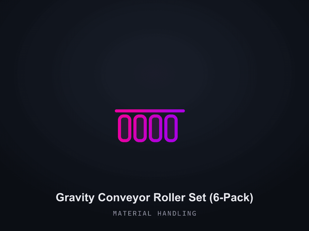 Gravity Conveyor Roller Set (6-Pack)