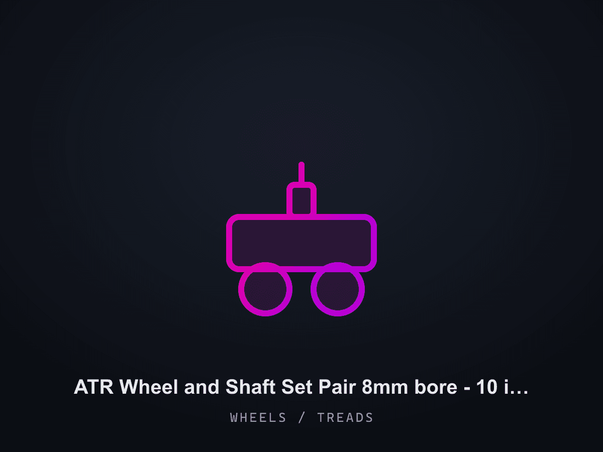 ATR Wheel and Shaft Set Pair 8mm bore - 10 inch Traction Lug