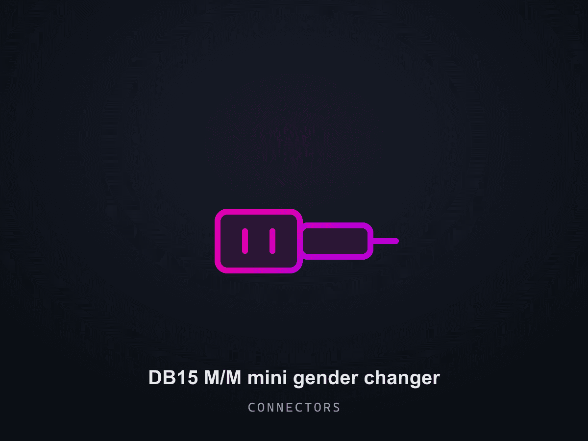 DB15 M/M mini gender changer