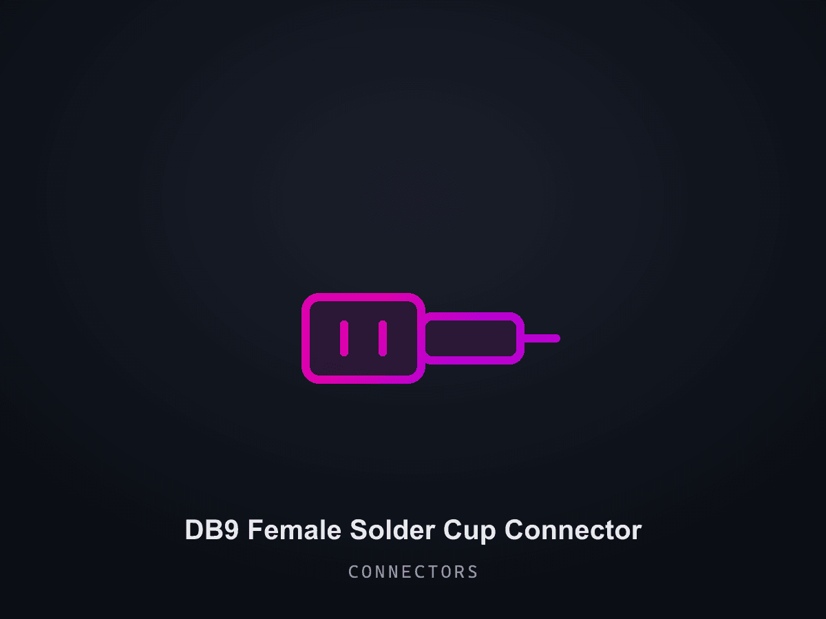 DB9 Female Solder Cup Connector