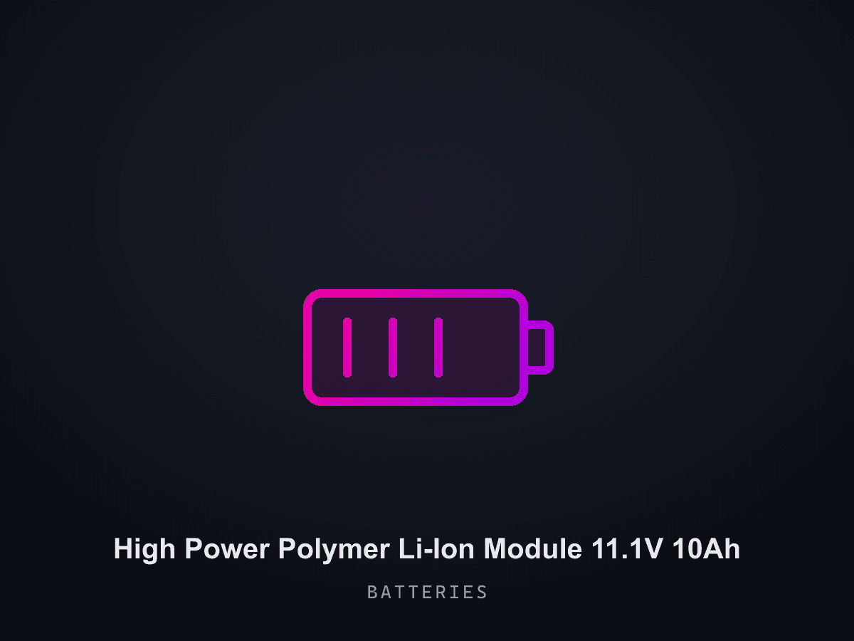 High Power Polymer Li-Ion Module 11.1V 10Ah