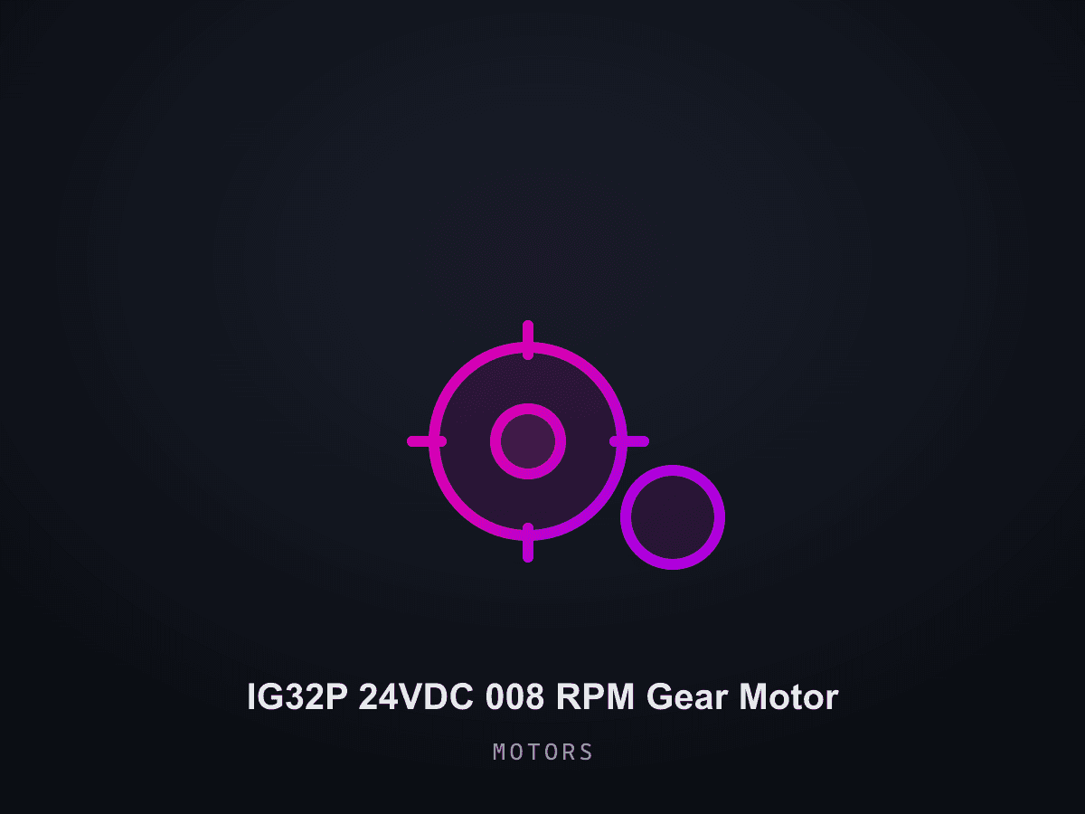 IG32P 24VDC 008 RPM Gear Motor
