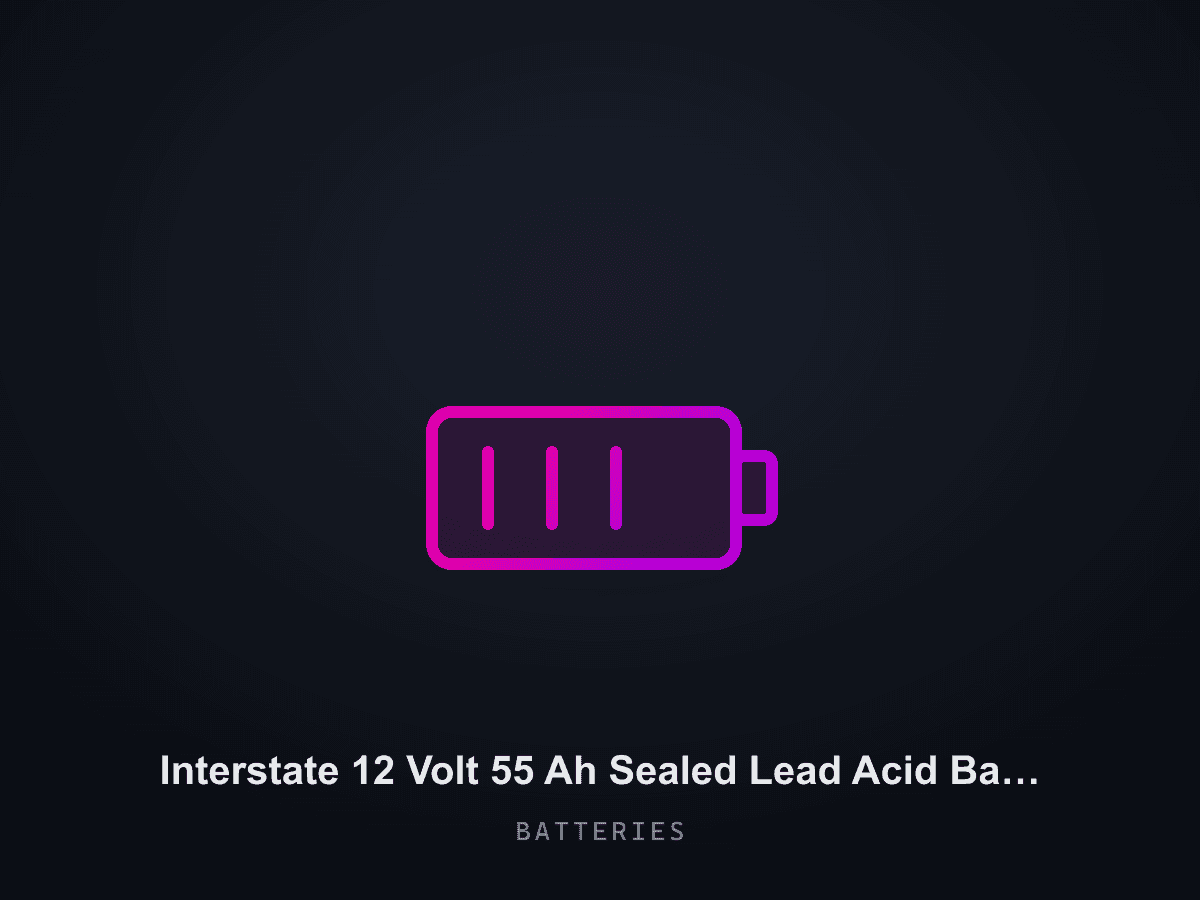 Interstate 12 Volt 55 Ah Sealed Lead Acid Battery (SLA)