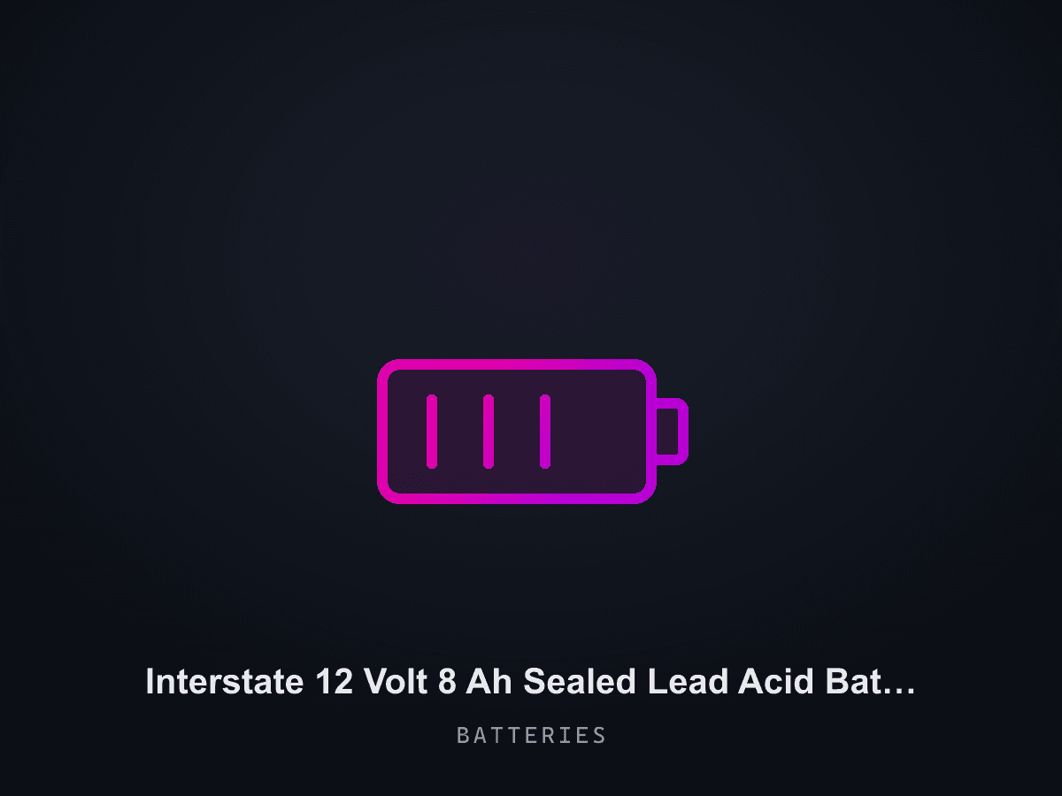 Interstate 12 Volt 8 Ah Sealed Lead Acid Battery (SLA) - 0.250 Faston