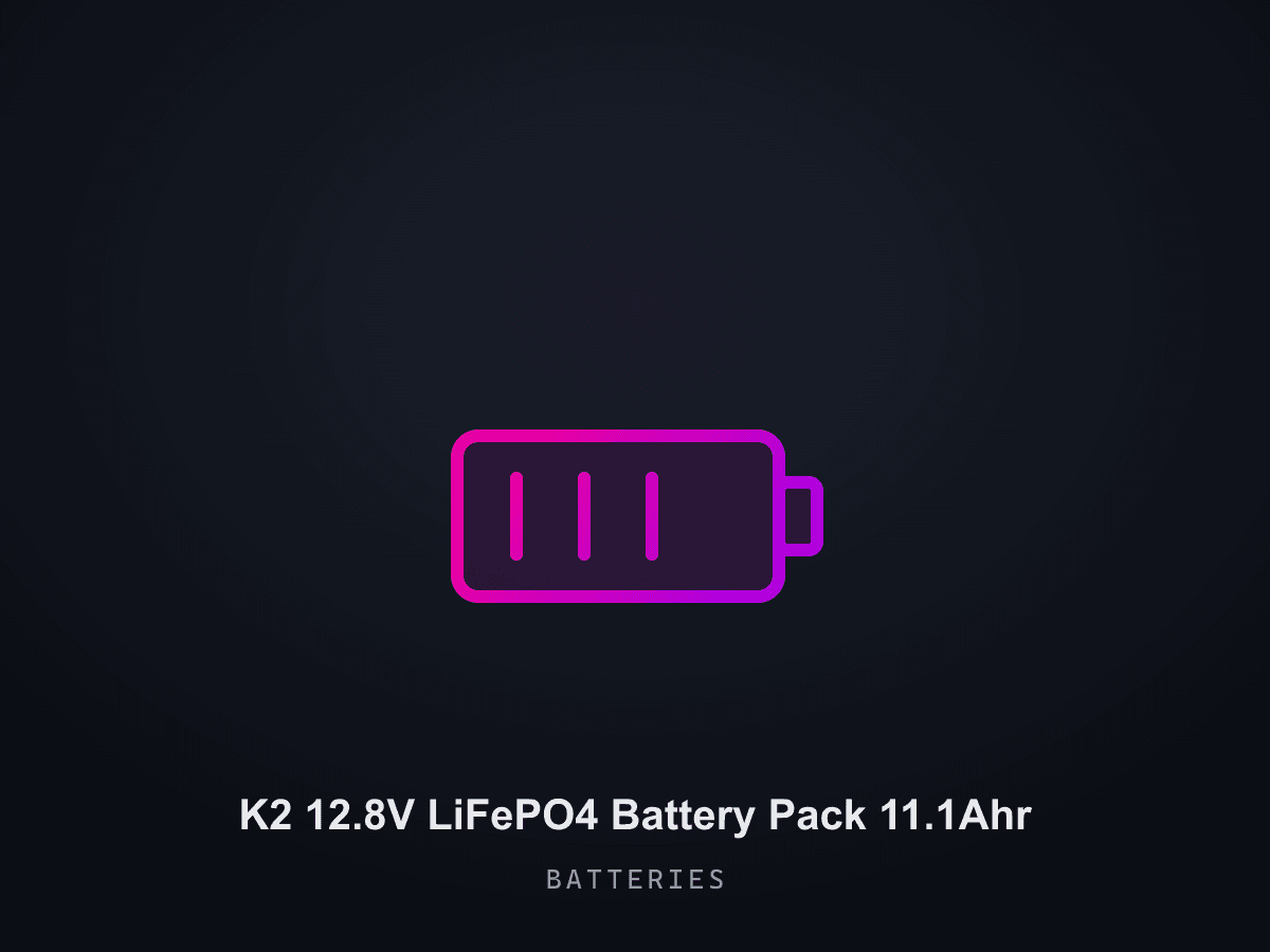 K2 12.8V LiFePO4 Battery Pack 11.1Ahr