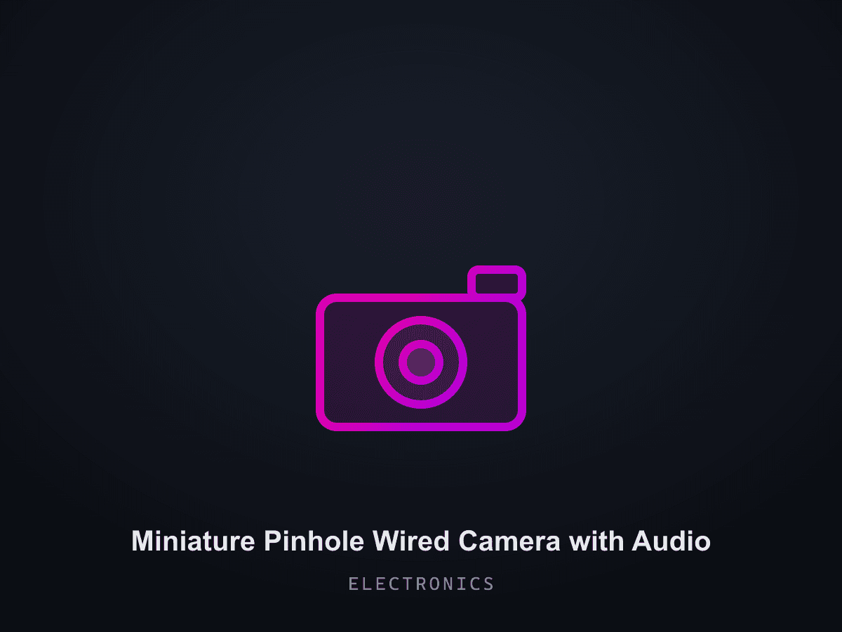 Miniature Pinhole Wired Camera with Audio