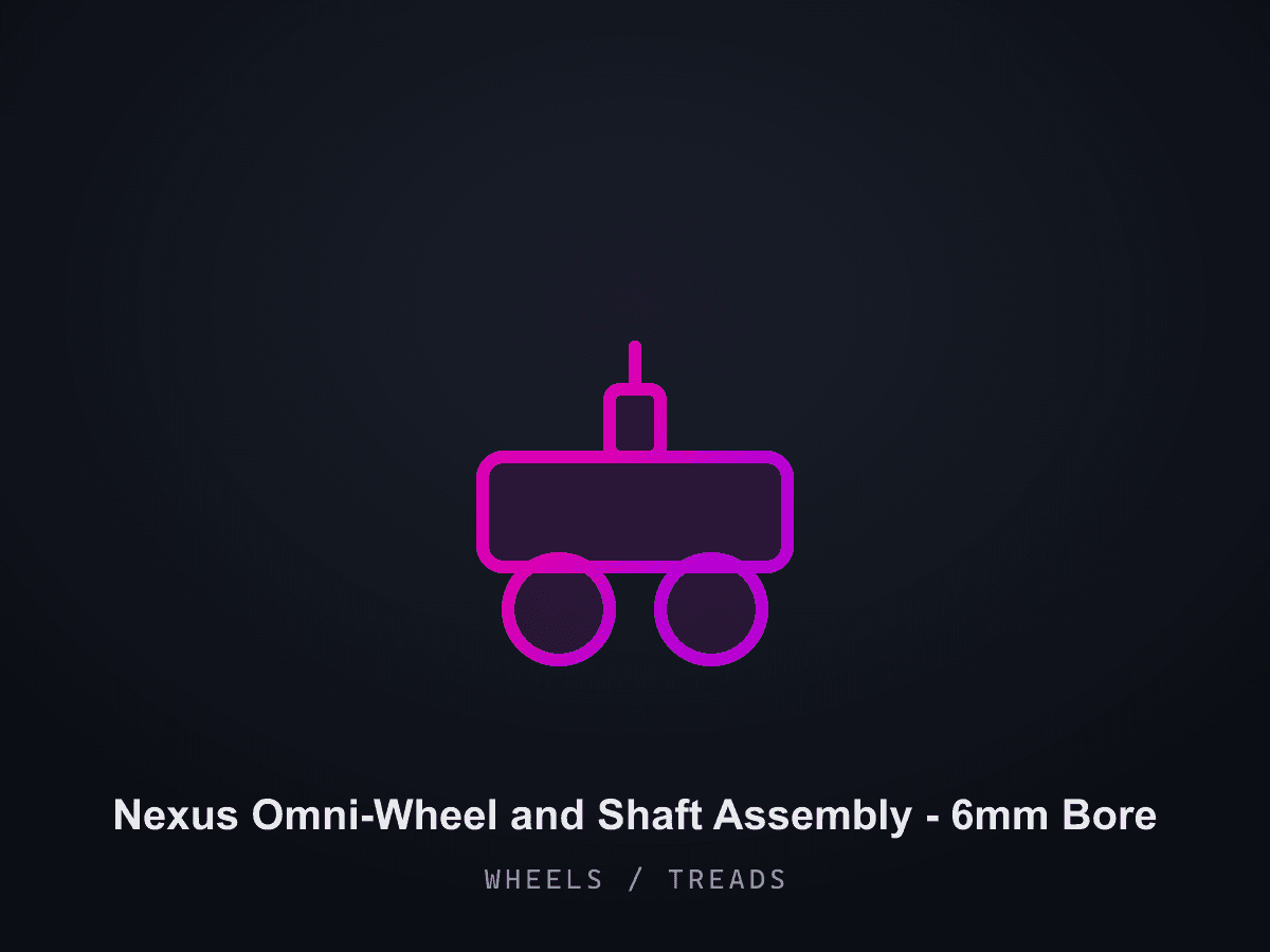 Nexus Omni-Wheel and Shaft Assembly - 6mm Bore