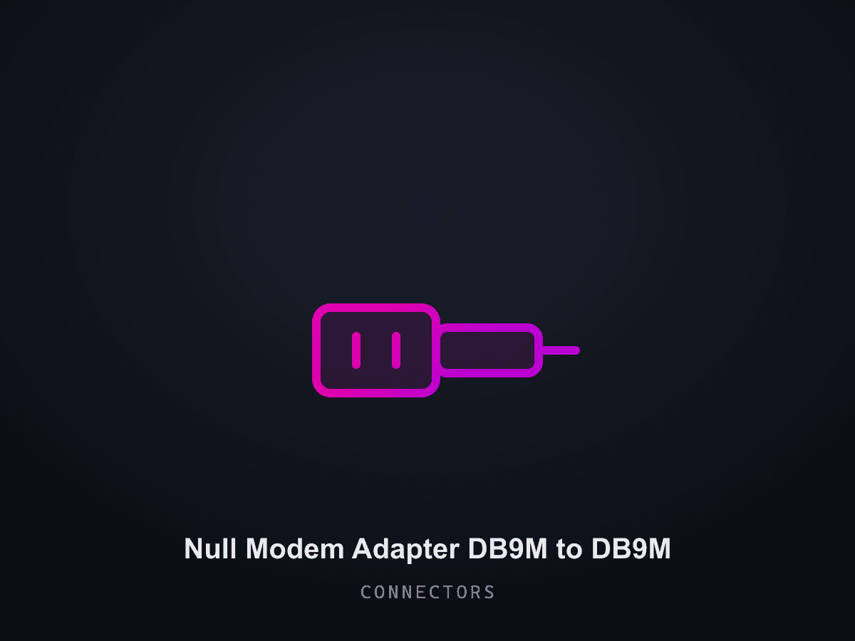 Null Modem Adapter DB9M to DB9M