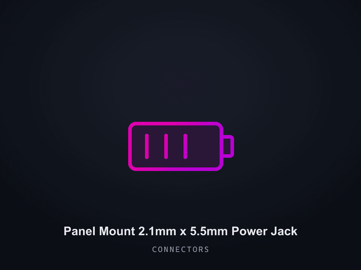 Panel Mount 2.1mm x 5.5mm Power Jack