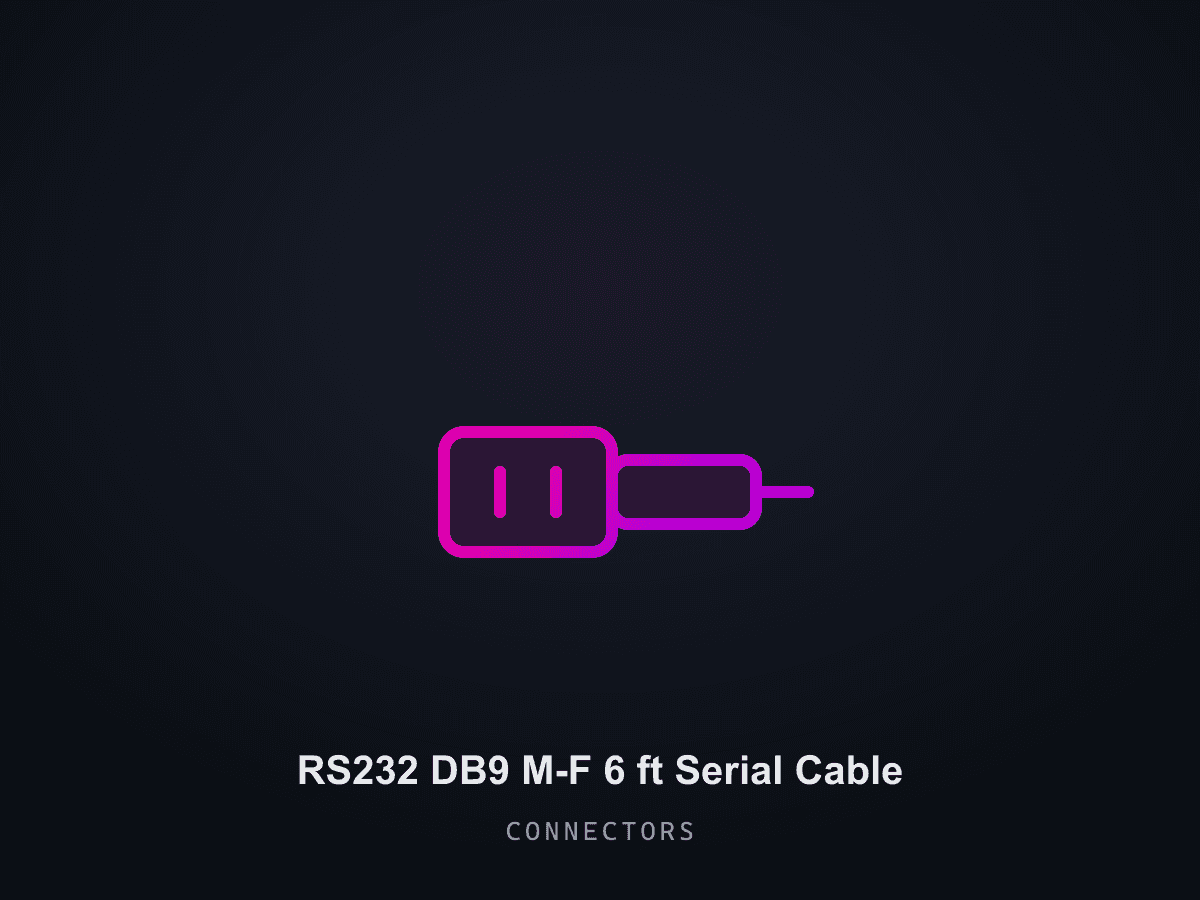 RS232 DB9 M-F 6 ft Serial Cable