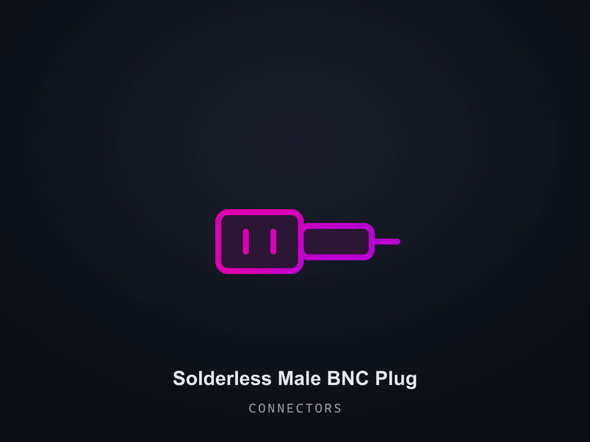 Solderless Male BNC Plug