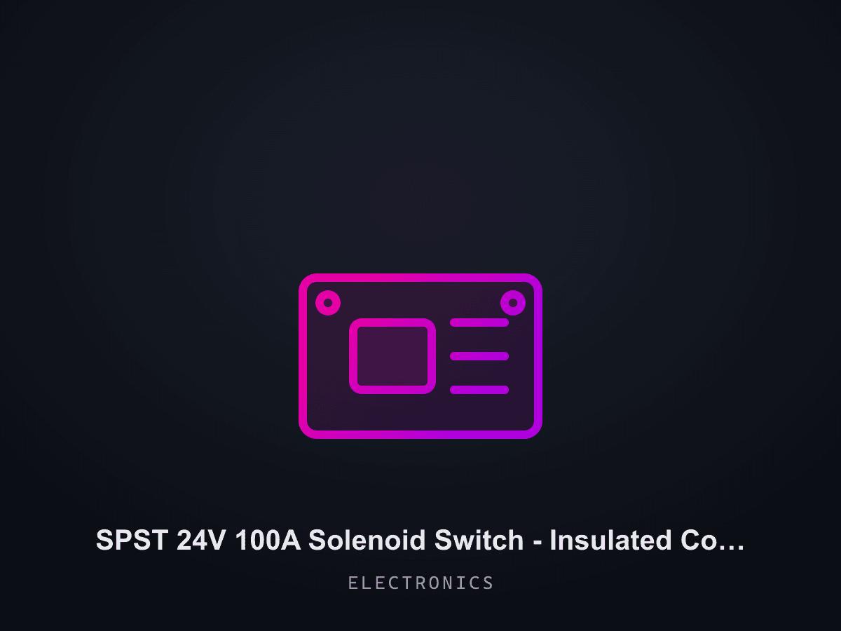 SPST 24V 100A Solenoid Switch - Insulated Continuous