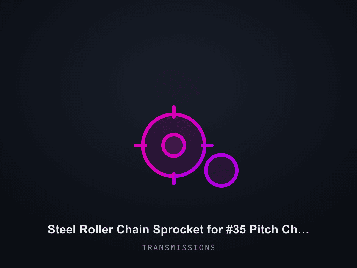 Steel Roller Chain Sprocket for #35 Pitch Chain - 22 Teeth