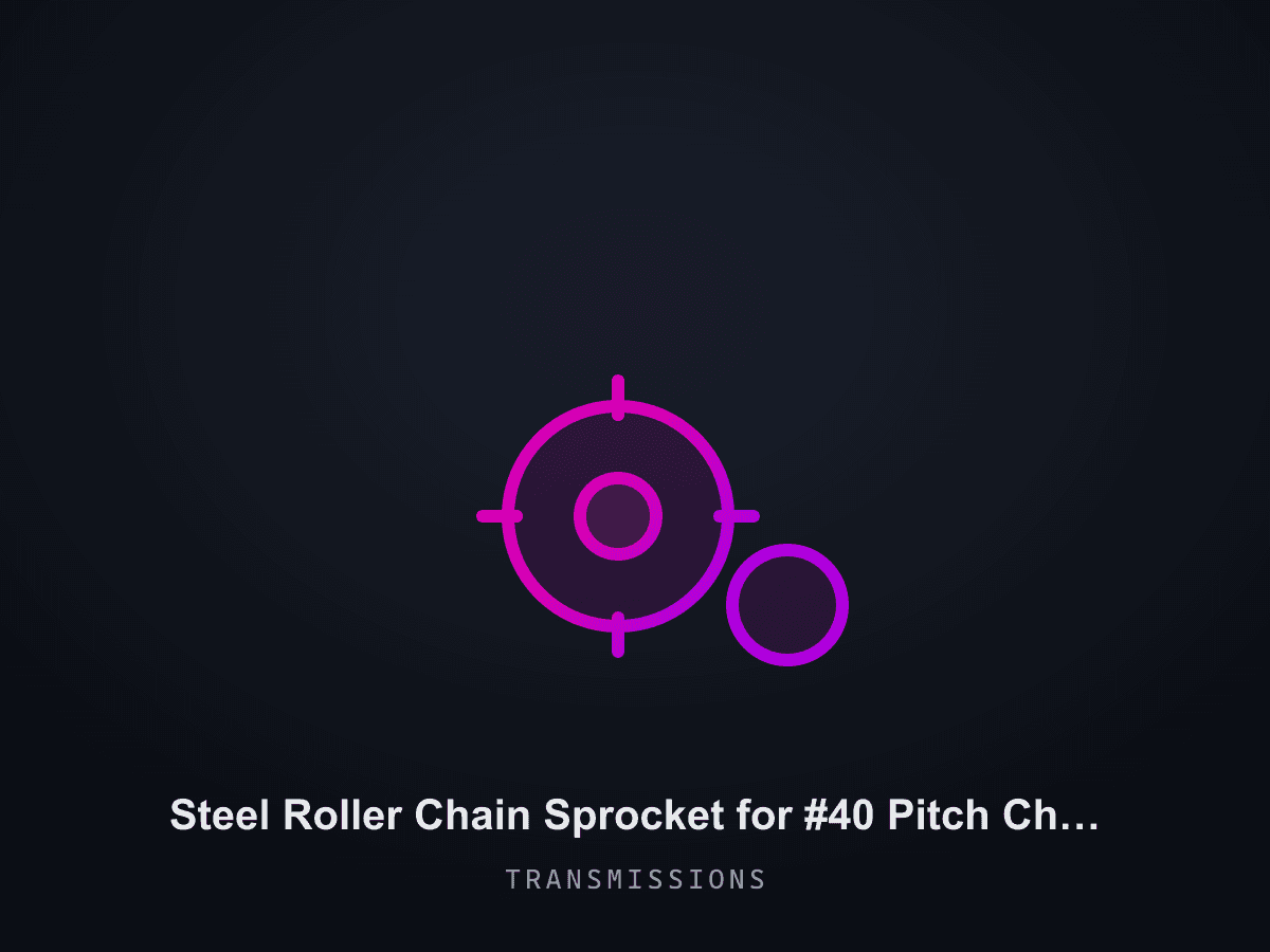 Steel Roller Chain Sprocket for #40 Pitch Chain - 10 Teeth - 17mm bore