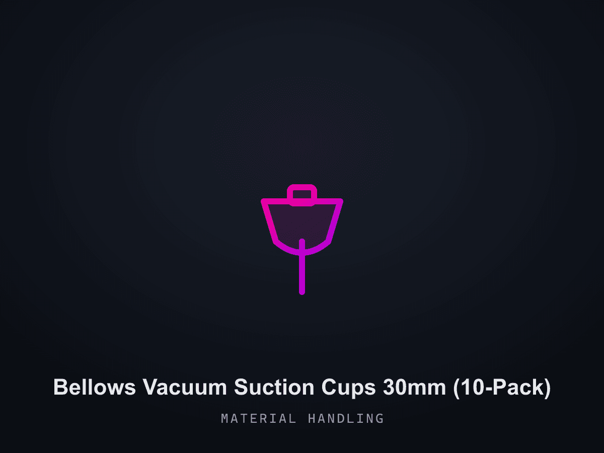 Bellows Vacuum Suction Cups 30mm (10-Pack)
