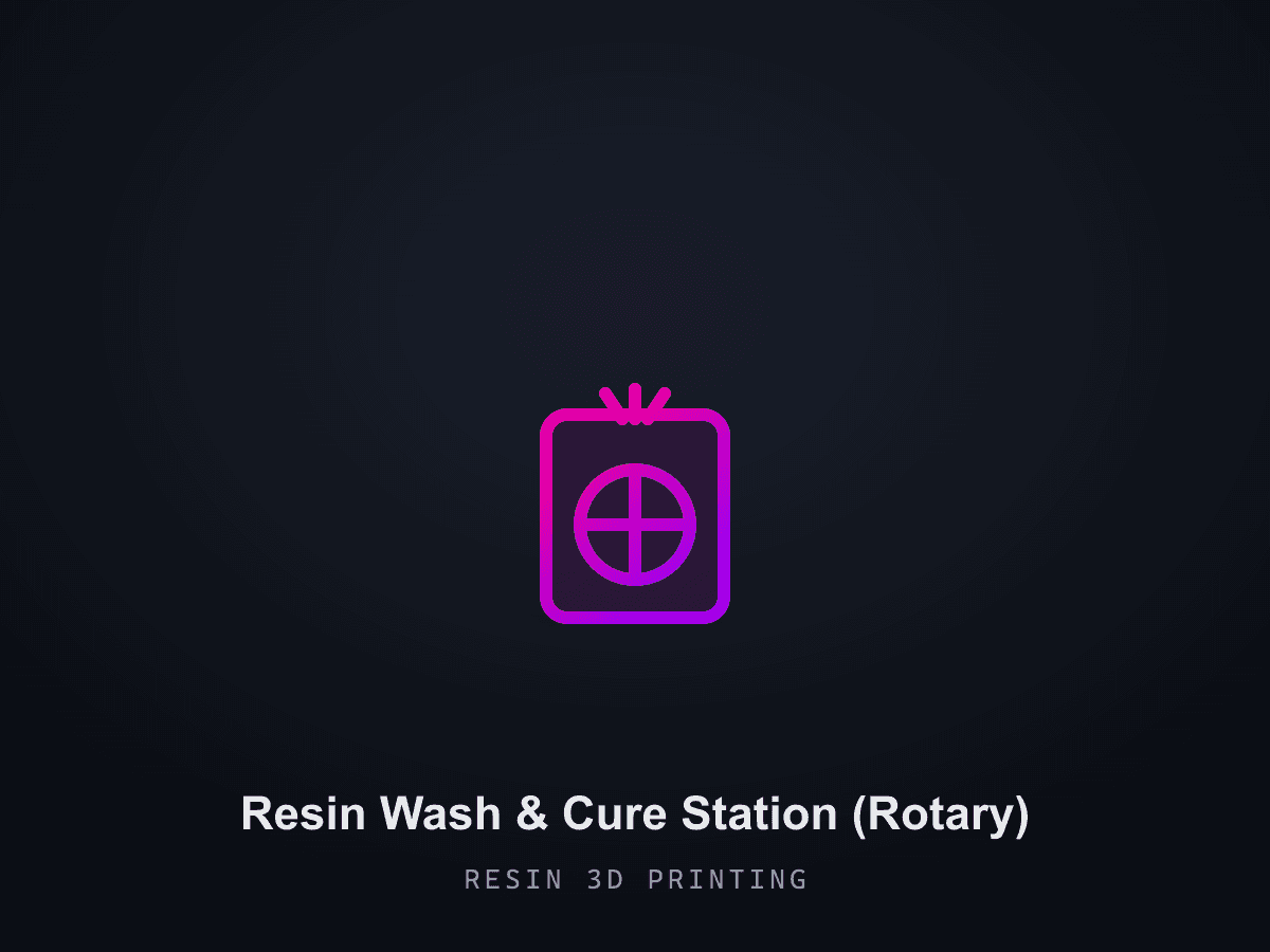 Resin Wash & Cure Station (Rotary)