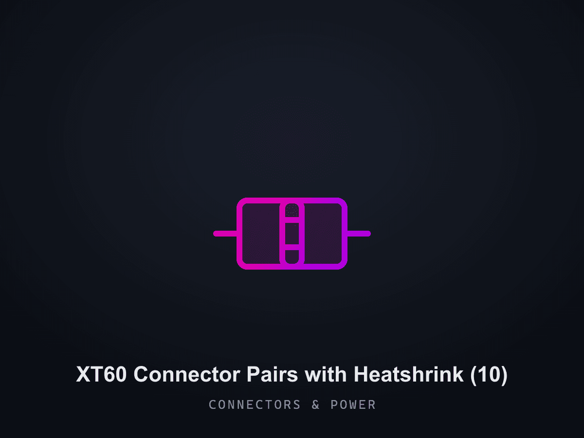 XT60 Connector Pairs with Heatshrink (10)
